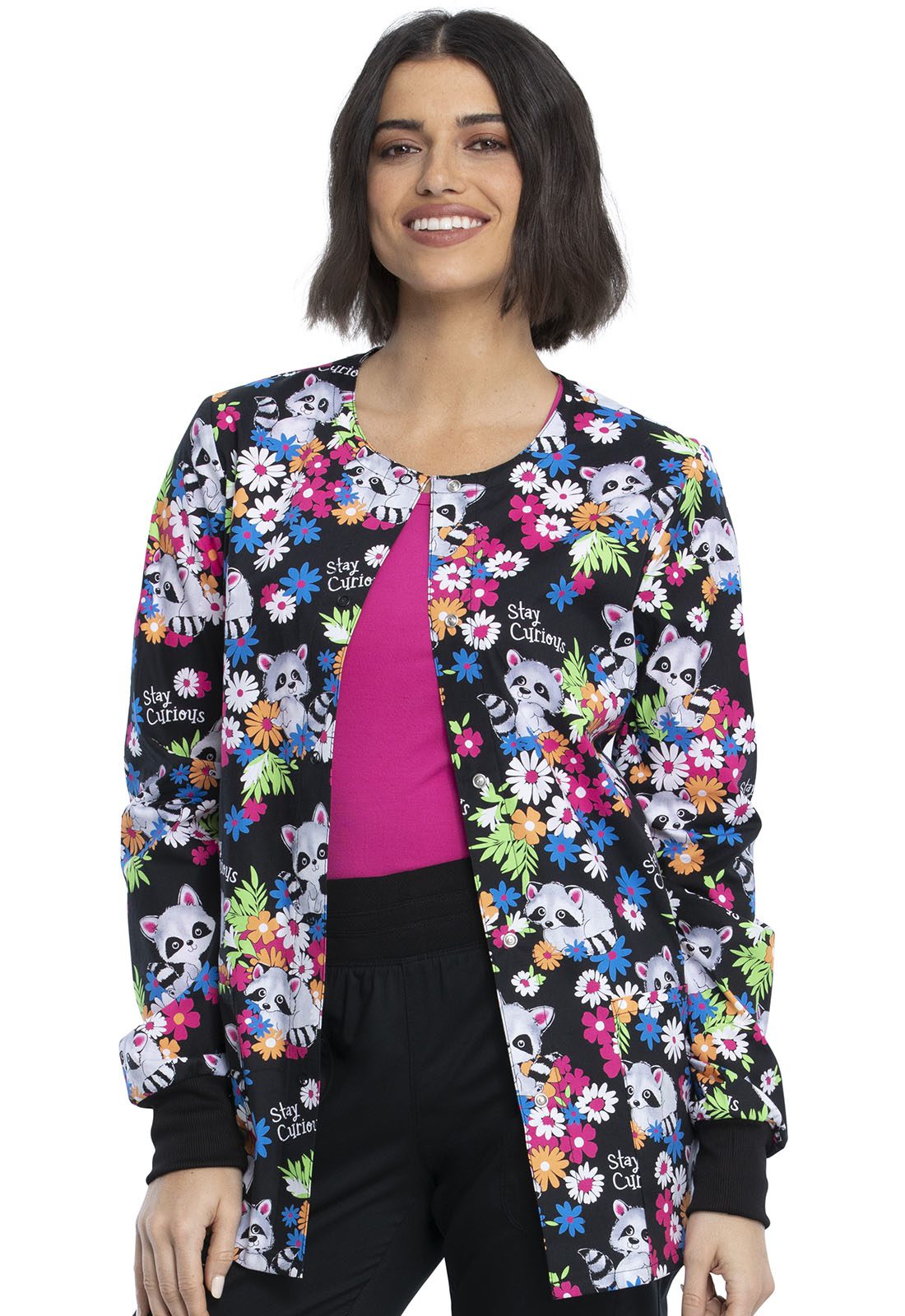 Womens Snap Front Jacket  in Stay Curious