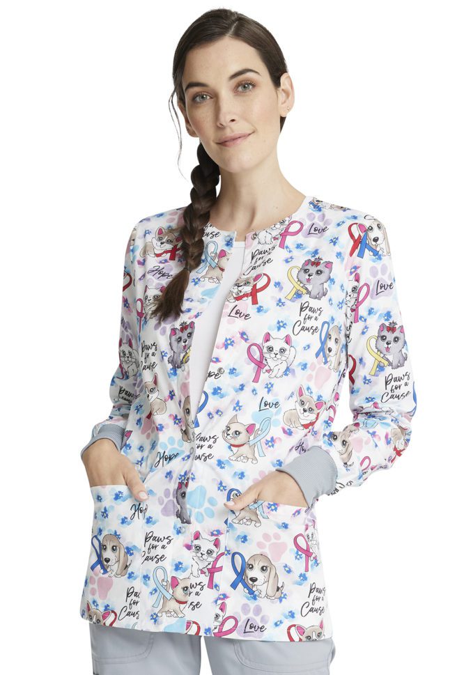Women's Snap Front Jacket in Paws For A Cause