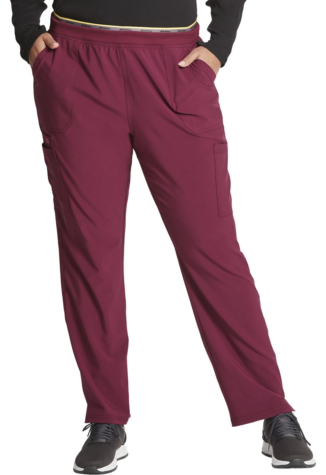Womens Mid Rise Tapered Leg Pull-on Cargo Pant