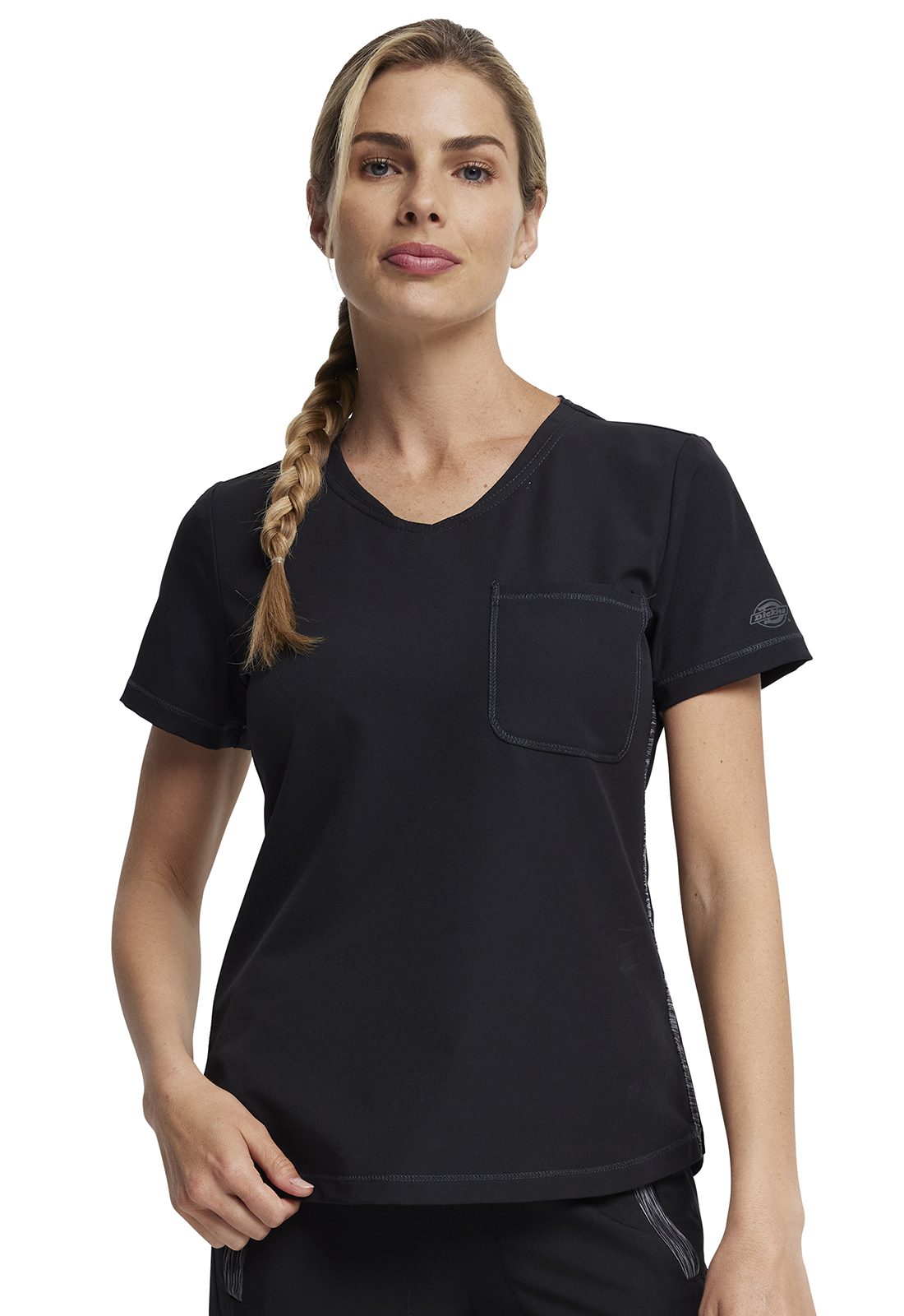 Womens Rounded V-Neck Top