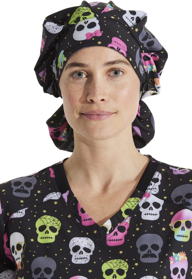 Unisex Bouffant Scrubs Hat in Squad Ghouls