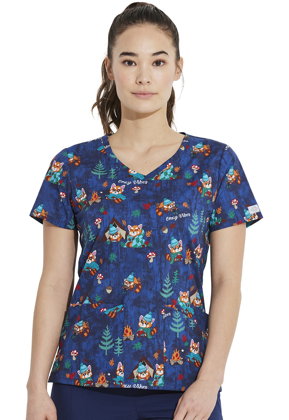 Womens V-Neck Top in Cozy Vibes